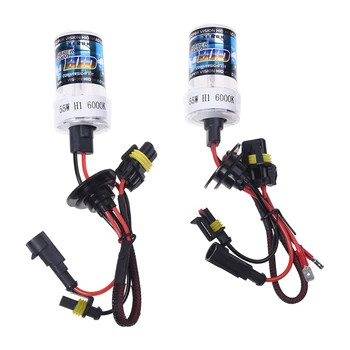 

2 PCS H1 Lamps Automotive Brake Light 55W 6000K Lamp High Power DC 12V