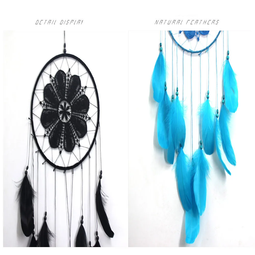 Dreamcatcher Goose Feathers Floating Lace Dream Catcher Scandinavian Style Dreamcatcher Nordic Decoration Home Wind Chimes