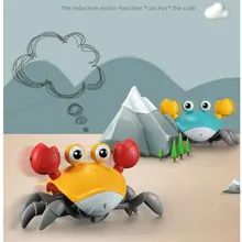 Juguetes musicales eléctricos recargables para mascotas, Escape de inducción, cangrejo, regalos de cumpleaños para niños, juguetes educativos para aprender a escalar