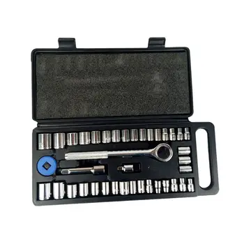 

40Pcs Socket Tool Set Auto Mechanics 1/4.3/8 Household Wrench Set Car Repair Tools