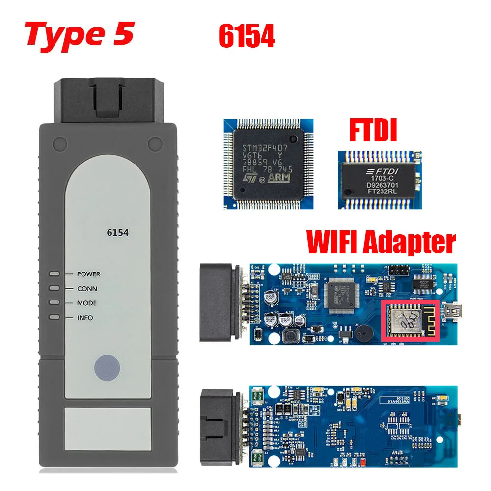 5054 OKI Keygen 5054A Bluetooth AMB2300 ODIS V4.3.3 для диагностического инструмента vag 5054 Поддержка UDS протокол obd2 сканер - Цвет: Type 5