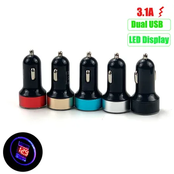 

3.1A Dual USB Car Charger LED Display For Suzuki SX4 SWIFT Alto Liane Grand Vitara jimny S-cross Spacia Splash Kizashi Wagon R
