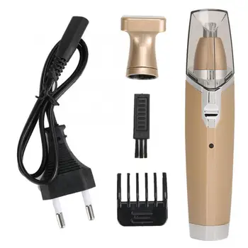 

2 in 1 Rechargeable Washable Nose Hair Temples Trimmer Nasal Hair Remover EU Plug 220-240V