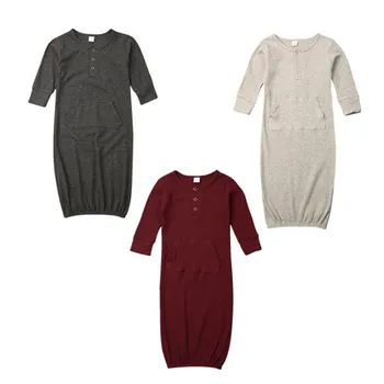 

Baby Boys Girls Blanket Sleepers Newborn Babies Sleepwear Infant Long Sleeve Solid Pajamas