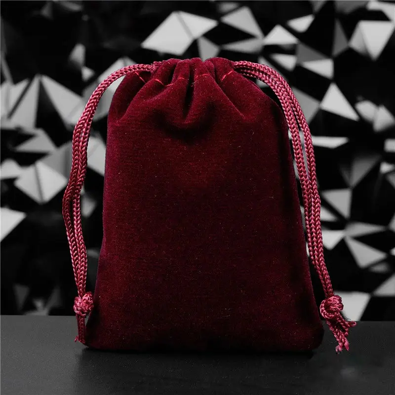 Red wine Распродажа бархатные подарочные сумочки для наушников мешочек из фланелета мешочки на шнурке 50 шт./лот цветная сумка упаковка ювелирных изделий - Цвет: Red wine