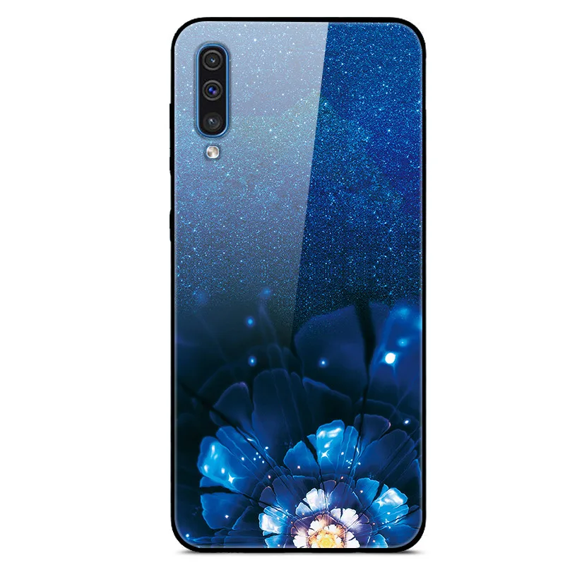 Закаленное Стекло чехол для samsung Galaxy A50 A70 A30 A10 A20 S10 плюс J4 J6 A7 A8 A9 S10E Чехол Мягкий бампер задний Чехол - Цвет: 017