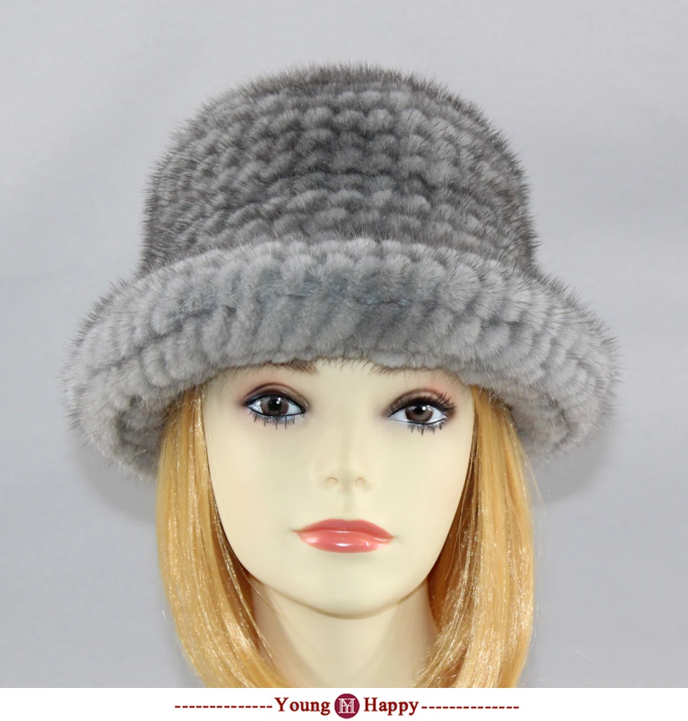 Зимняя натуральная норковая меховая шапка, женская теплая норковая шапка, хорошее качество, натуральная норка, меховая шапка
