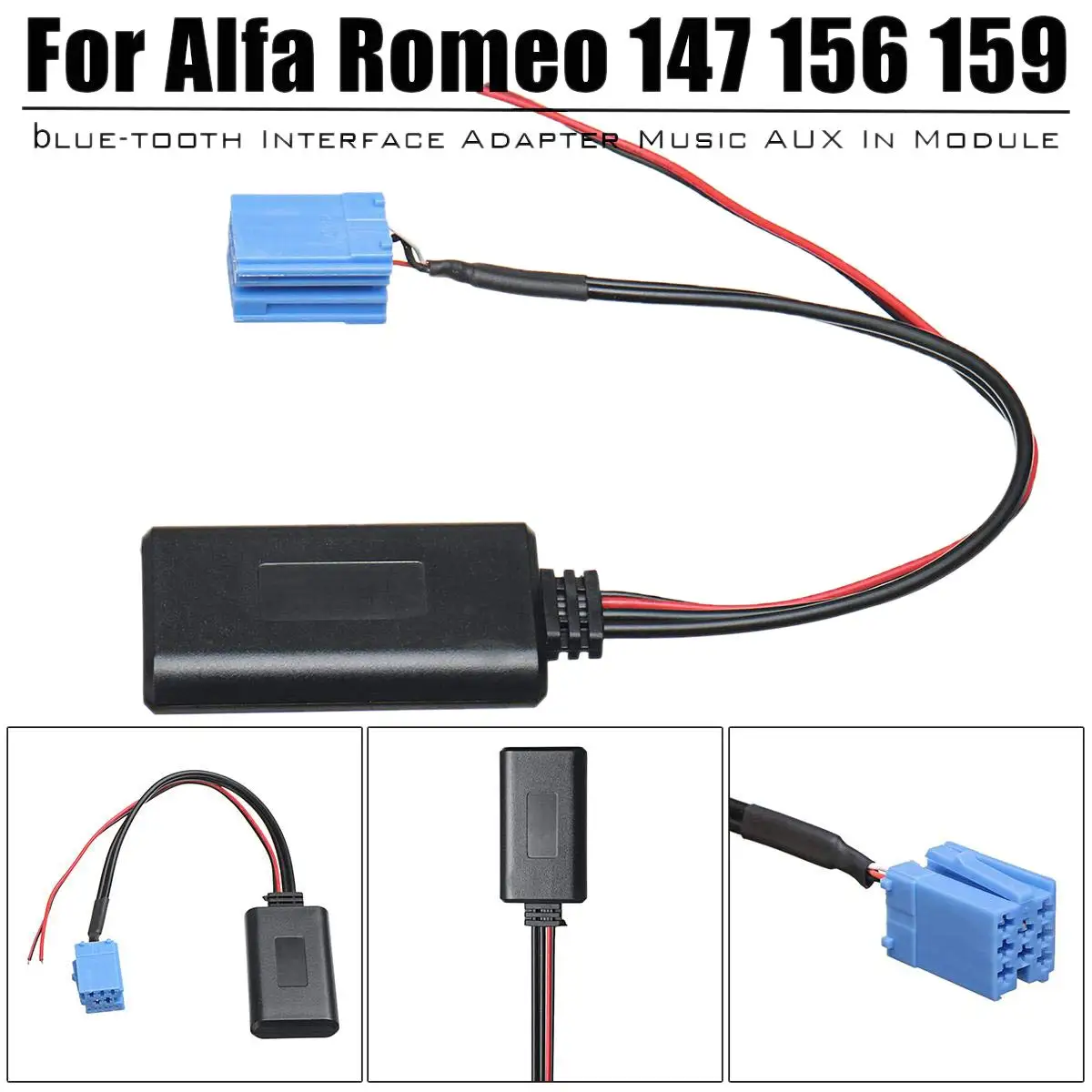 For Alfa Romeo 147 156 159 Brera Mito GT Giulietta AUX blue-tooth Music Adapter Interface Wireless Radio Stereo Aux Cable