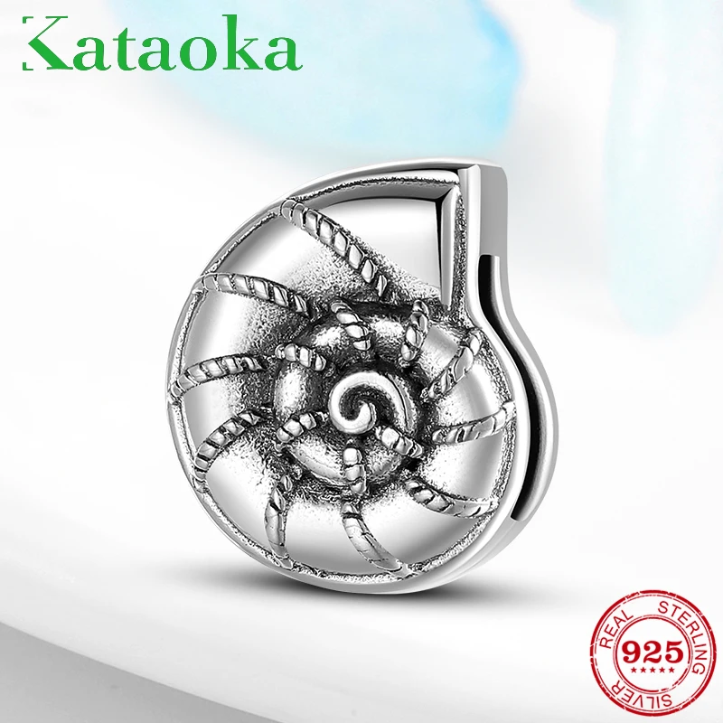 

New 925 Sterling Silver Stylish Snail Round Shape Clips Beads Fit Original Reflexions Bracelet Charms Fine Jewelry Making