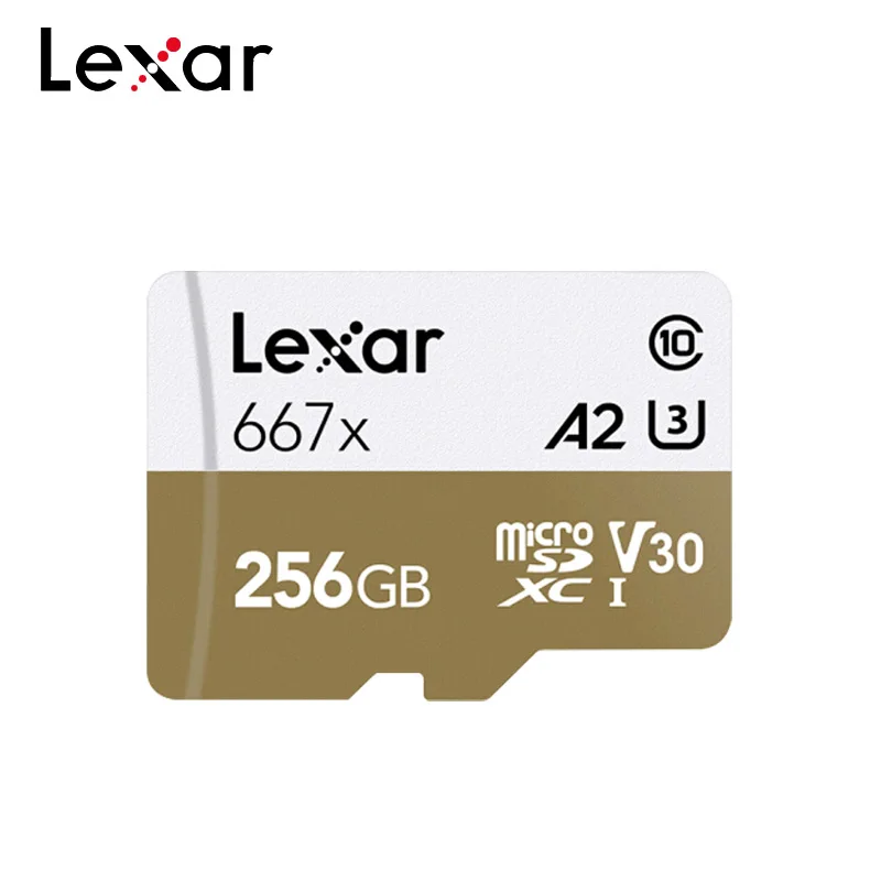 Lexar профессиональная карта памяти до 100 МБ/с. микро SD карты 667x C10 256 ГБ TF карта 128 ГБ Бесплатный адаптер для беспилотная спортивная видеокамера