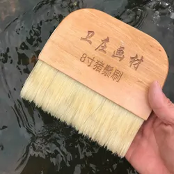 Brosse à peinture en laine de haute qualité, montage d'une image, brossage en bois, brosse à peinture en poils, outil de montage, fournitures de peinture artistique 