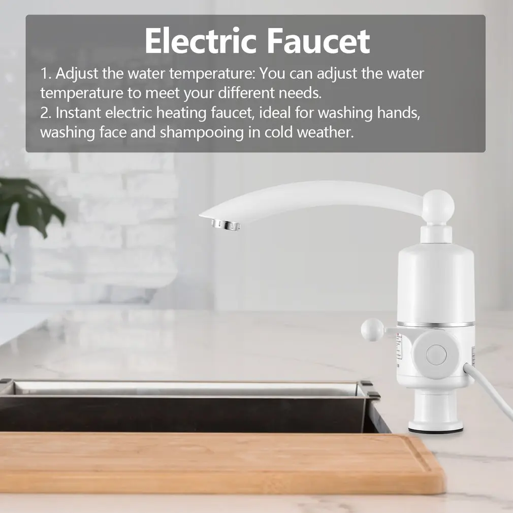 

Home Kitchen Bathroom Electric Faucet With Temperature Display Electric Faucet Instant Electric Faucet