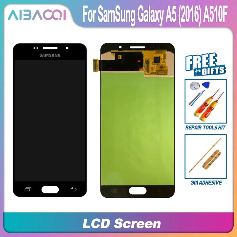 AiBaoQi Brand New 5.2 Inch Touch Screen+1920x1080 LCD Display Assembly Replacement For Samsung Galaxy A5(2016)A510F Phone | Мобильные