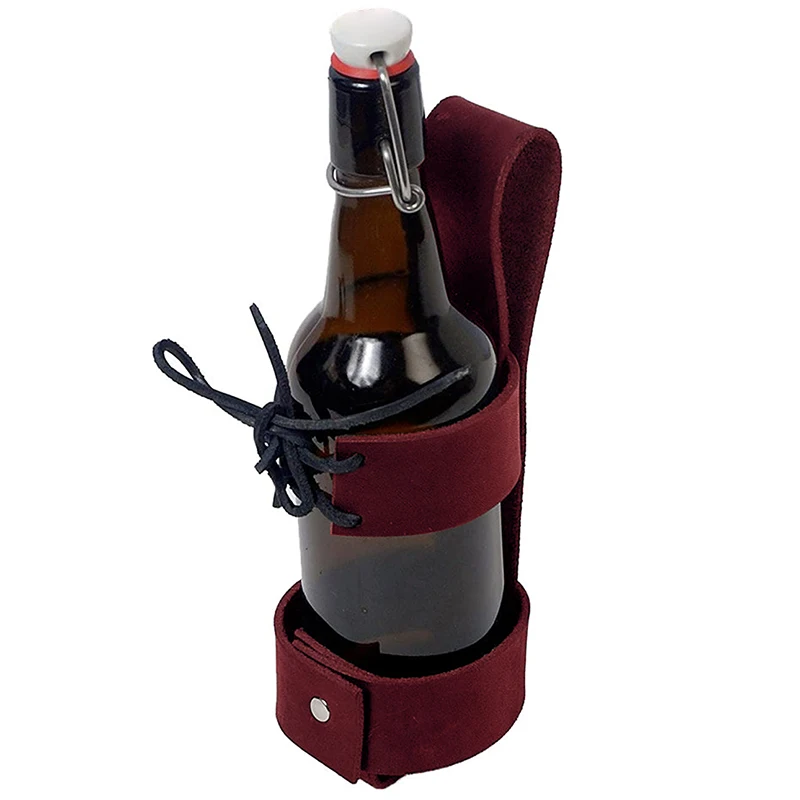 Birra Holster Portable PU in pelle cowboy birra fondina barbecue bottiglia da picnic può accessori per bevande 