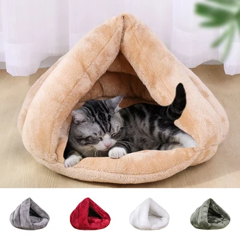 

6 Colors Soft Plush Dog Bed Winter Warm Pet Thick Warm Mat Small Dog Kennel House for Dogs Cats Sleeping Bag Nest Cave Bed