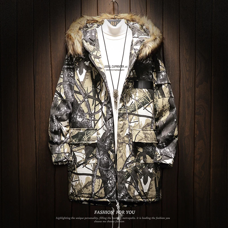 Winterjas mannen Warme Dikke Parka Mannen Mode Leger Wind Kraag Kapmantel Man Katoen Lange Jas Mannelijke Kleren overjas M-5XL