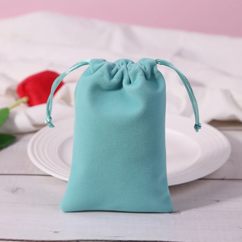 Velvet Jewelry Bag 8 color 6 size Small Drawstring Gift Bags Rings Earrings Packaging Organizer Pouch wedding favors Candy Bag