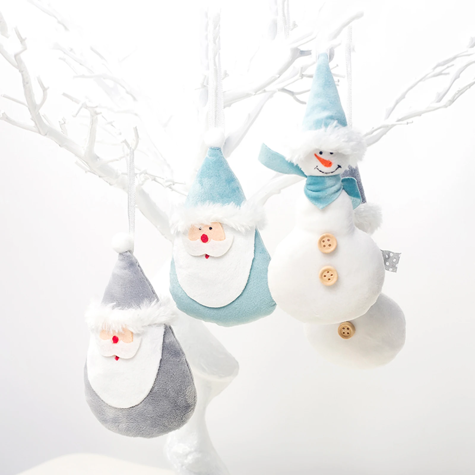 1 шт. забавная Рождественская елка украшение кулон серый синий Санта Клаус Снеговик кукла Висячие украшения Рождественские украшения для дома
