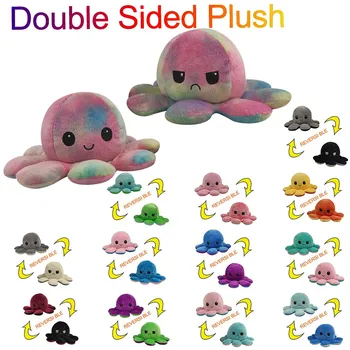 

Plush Octopus Doll Kids Baby Toys For Children Toys Marine Octopus Doll Double Sided Flip Doll Soft Reversible Puzzle Pulpo