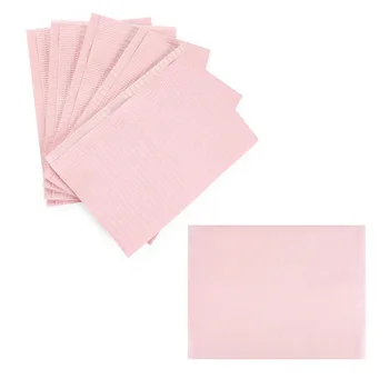 

125 Pcs/1 Pack Nail Art Table Mat Disposable Clean Pads For Nails Care Polish Waterproof Tablecloths Manicure Tool (Pink)