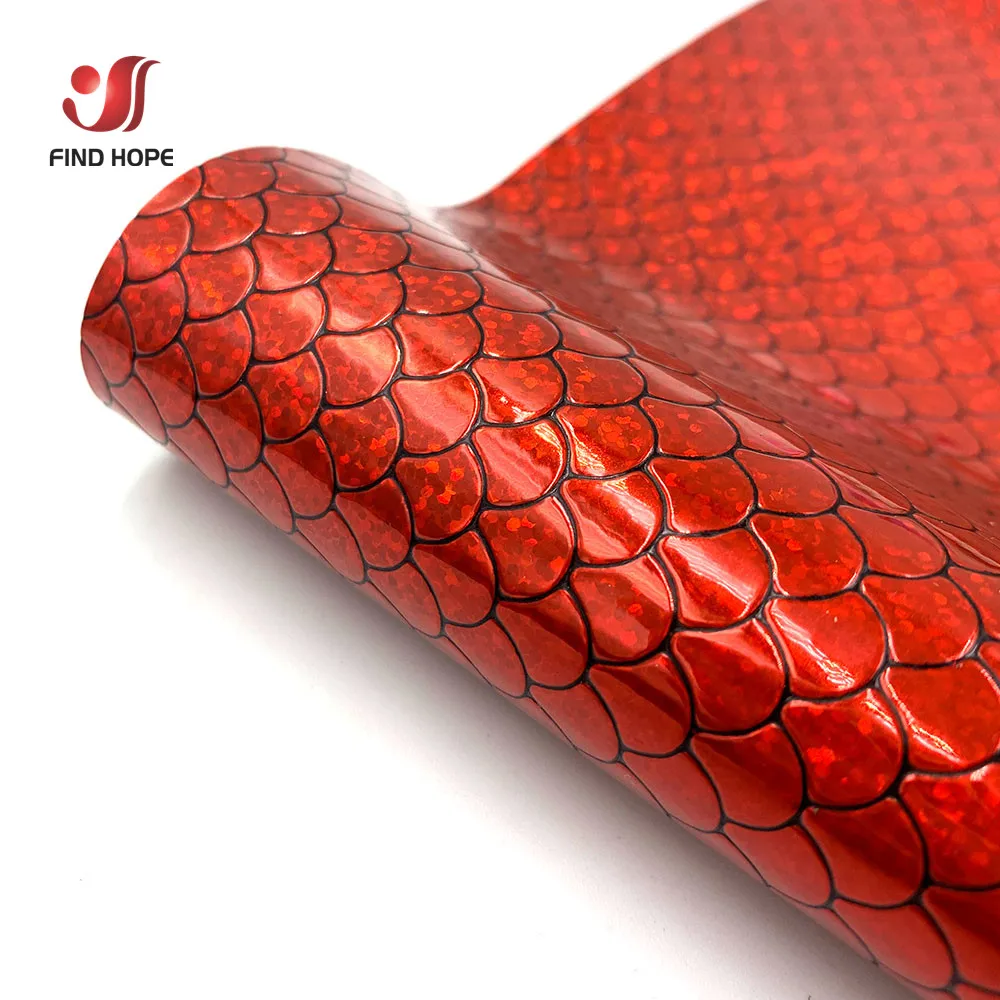 6 Sheets Bundle Mermaid Sparkle Faux Leather Fabric for DIY Sewing Bows Hairs Bags Christmas Party Decor DIY Handmade 20x15cm