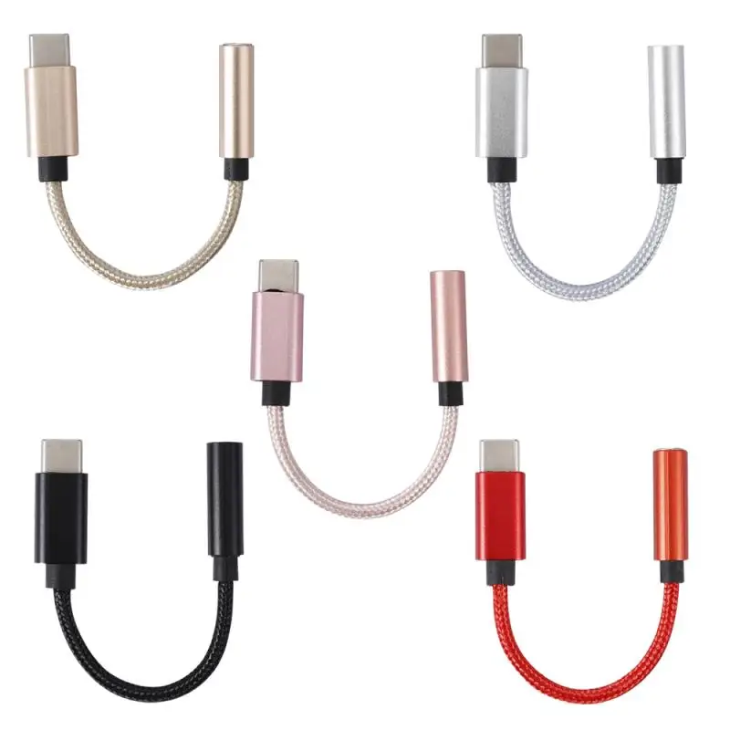 Нейлоновый USB C Тип для наушников 3 5 мм конвертер цифровой аудиоадаптер Jack ipad Pro