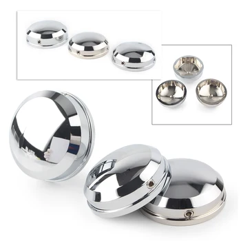 

Chrome Motorcycle Upper Fork Stem Nut Covers For Harley FLS FLSS FLSTN FLSTF FLSTFB FLSTFBS 1990-2017 CNC Aluminum 3Pcs