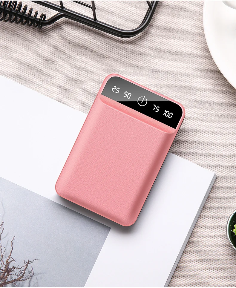 Portable Mini 50000mAh Power Bank 2USB LCD Digital Display Charging External Battery smartphone Powerbank Charger for iphone13 charging bank Power Bank