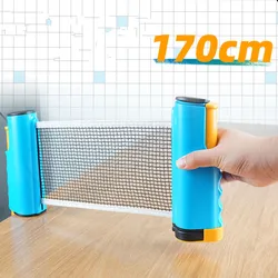 Portable 170cm Anywhere Retractable Ping Pong Net Table Tennis Post Net Rack Sports Gyms Exercise Accessories Equipments