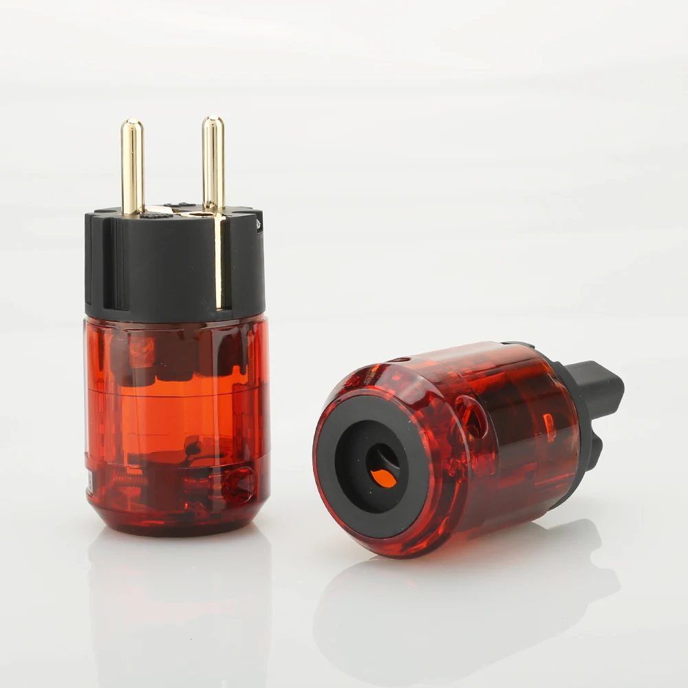 5 пар P046E + C046 24K позолоченный EU SCHUKO Разъем питания EUR разъем HIFI|power plug|schuko power plugeu schuko