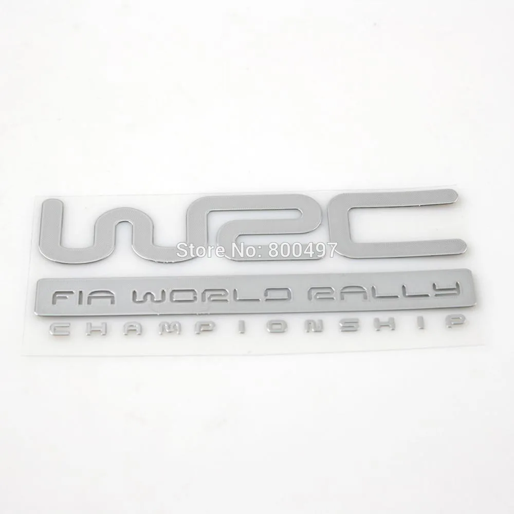 3D Car Trunk Nickel Alloy Badge Emblem Sticker Accessories Adhesive Car Styling Badge Decal For WRC FIA World Rally Champ