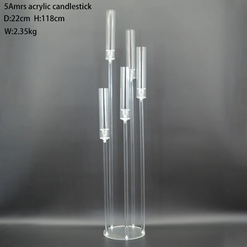 

4 pcs new high transparent candle holder wedding focus crystal 5 heads candle holders, used for party and marriage decorat