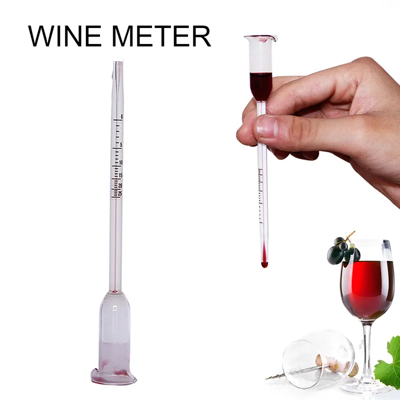  GLAS VINOMETER - Alkoholmessgerät für Wein Dichtemesser