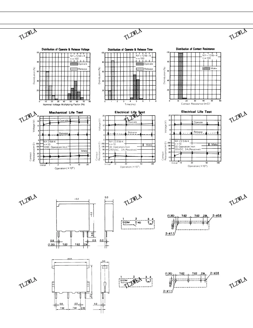 rele takamisawa 5v 12v 24v dc ny5w k 03