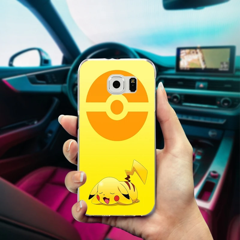 Силиконовый, мягкий, телефонный чехол для samsung Galaxy Note 2 3 4 5 8 S3 S4 S5 мини S6 S7 S8 S9 Edge Plus лист Покемон Пикачу Райден