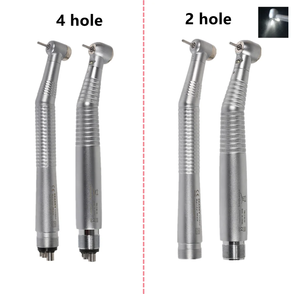 Dentale Ad Alta Velocità Manipolo Led 4/2 Foro (Senza Led) E-Generatore Di Turbina Standard/Grande Testa Push Button Singolo/Triple Acqua A Spruzzo Ns