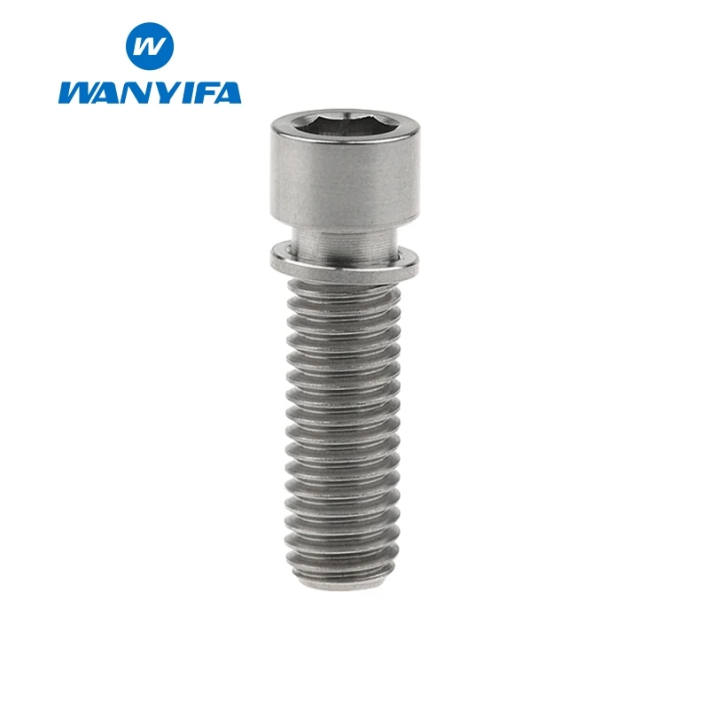 Wanyifa BMX M8x20mm M8x25mm маленькие клеймо титановые шурупы винт с шайбой для руля велосипеда - Color: M8x25 Titanium