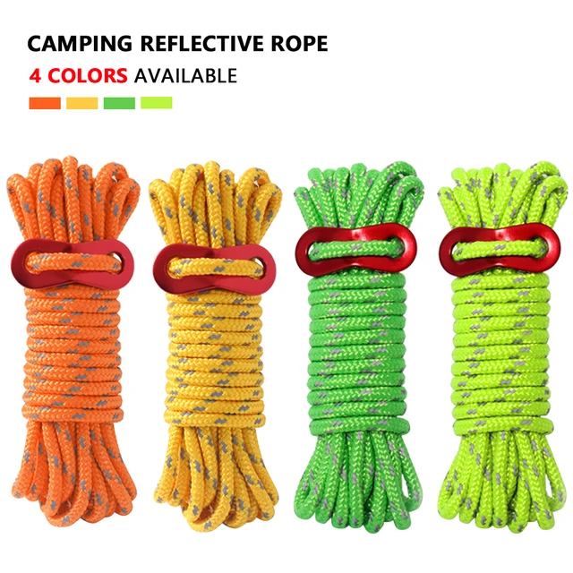 1Pc Multifunction Tent Rope  Core-spun Parachute Cord Lanyard Outdoor Camping Hiking 400cm Durable Polypropylene Rope 1