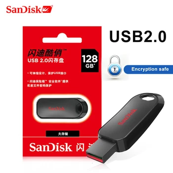 

SanDisk CZ62 USB Flash Drive 16GB Pen Drive 16GB 32GB 64GB Pendrive USB 2.0 Flash Drive Adjustable Memory Stick Black U Disk
