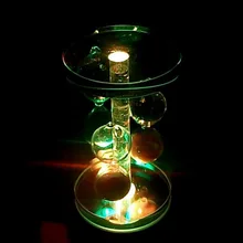 Серый круглый кристалл 4 Светодиодный свет музыкальная шкатулка хрустальный ящик база подарок для украшения коробок Автоматически вращающаяся музыкальная шкатулка база с светодиодный