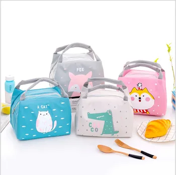 

Portable Insulated Thermal Food Picnic Lunch Bag Box Cartoon Bags Pouch For Women Girl Kids Children