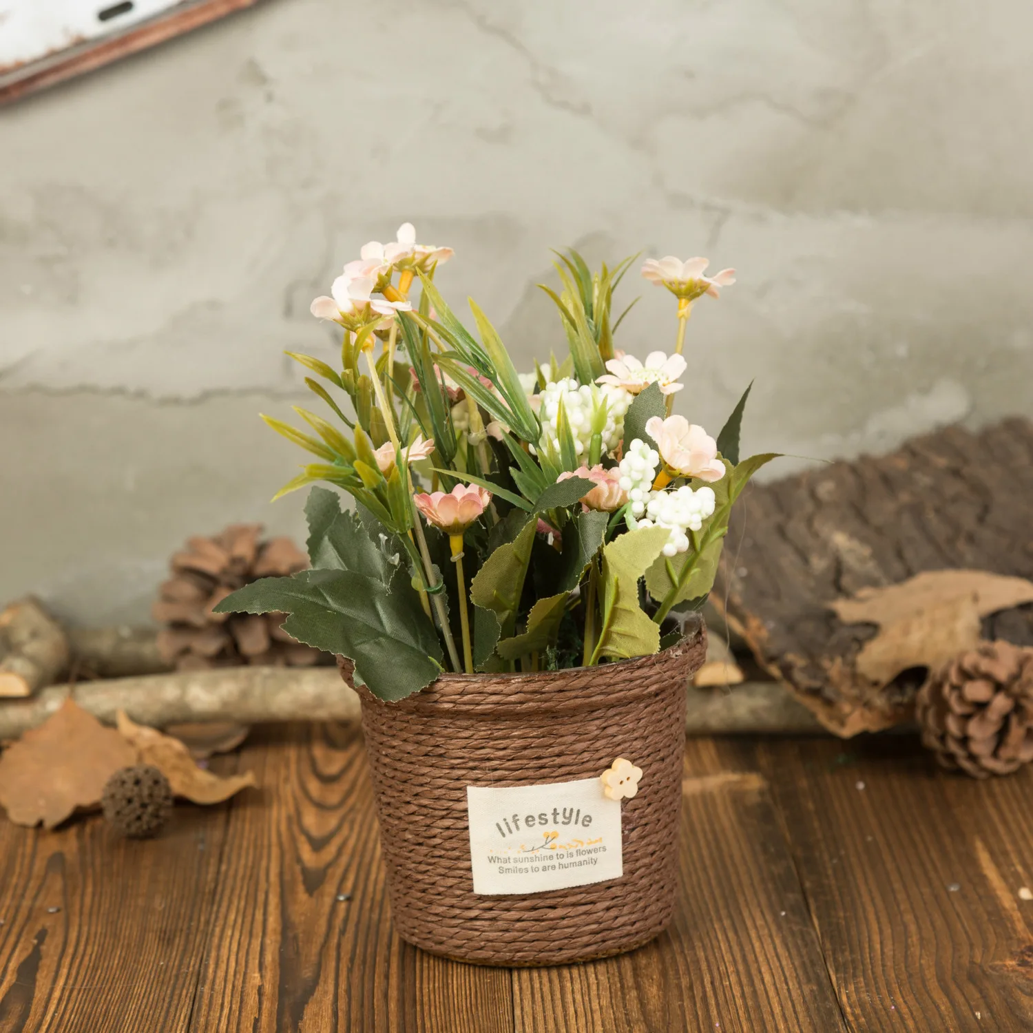 Continuous System Rural Decoration Goods Of Furniture For Display Rather Than For Use Restaurant Toggery Café Simulation Rattan