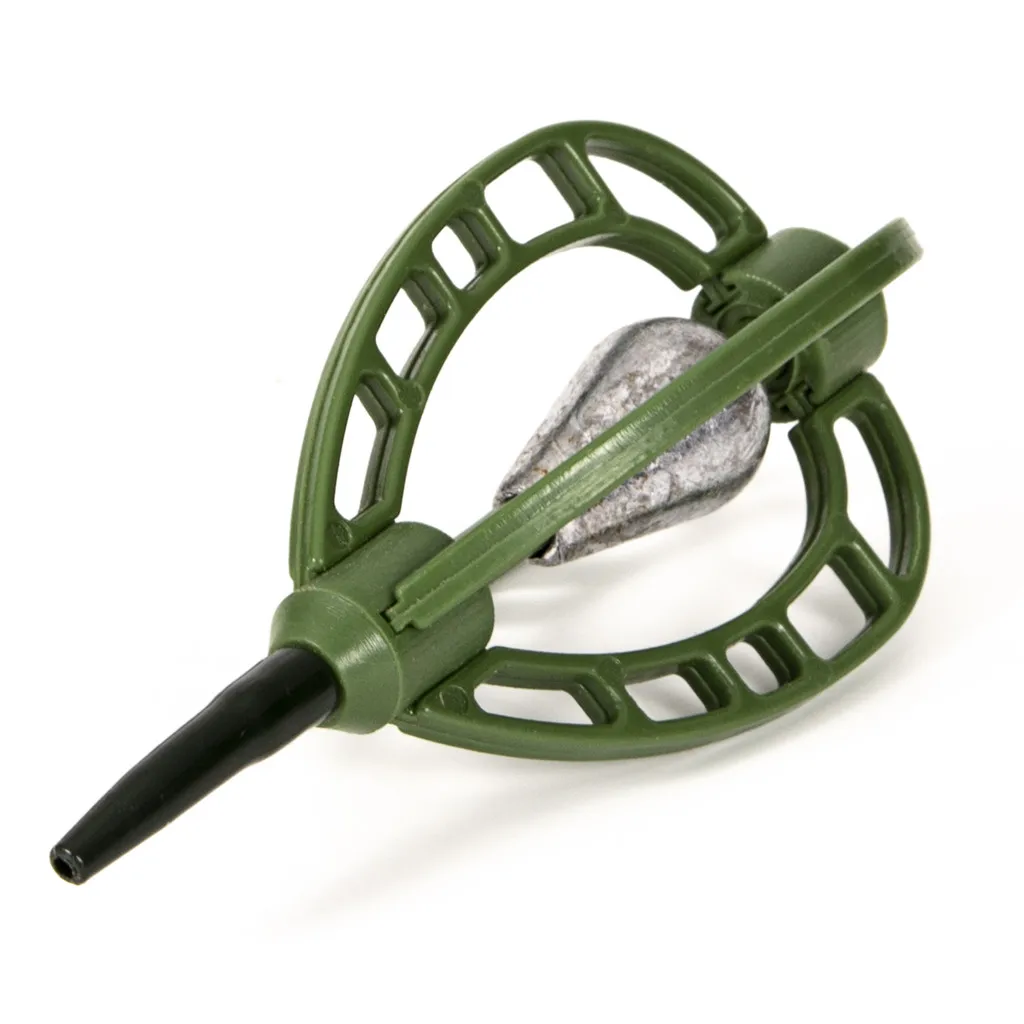 Fishing Feeder Carp Fishing Terminal Tackles Lead Sinker Rocket Bait Cage Basket Holder Fishing Accessories 20/30/40/50g Green 