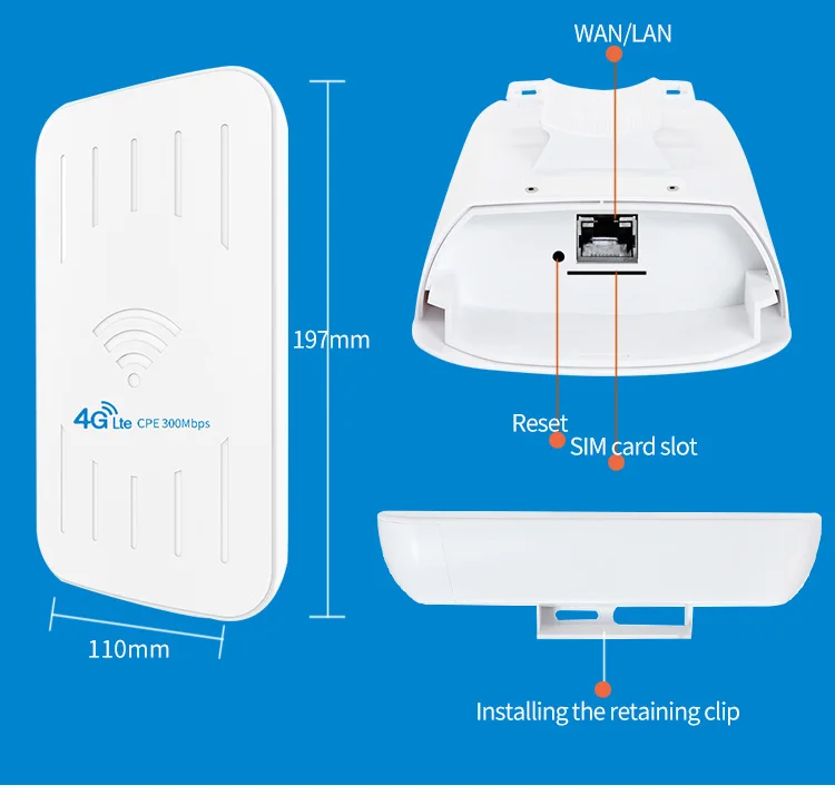 Huasifei ao ar Repetidor sem Fio Ponte de Longo 1km ao ar Livre Wifi Roteador Alcance 2.4ghz Cpe ap Ponte 24v Poe Lan & Wan 300mbps - 8 High Quality Computador e Escritório
