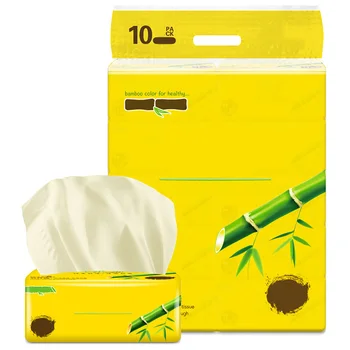 

10 Packs Of Bamboo Pulp Pumping Toilet Paper Soft Hand Towels 300 Sheets Toilet Paper Tissue Napkin For Pregnant And Infant