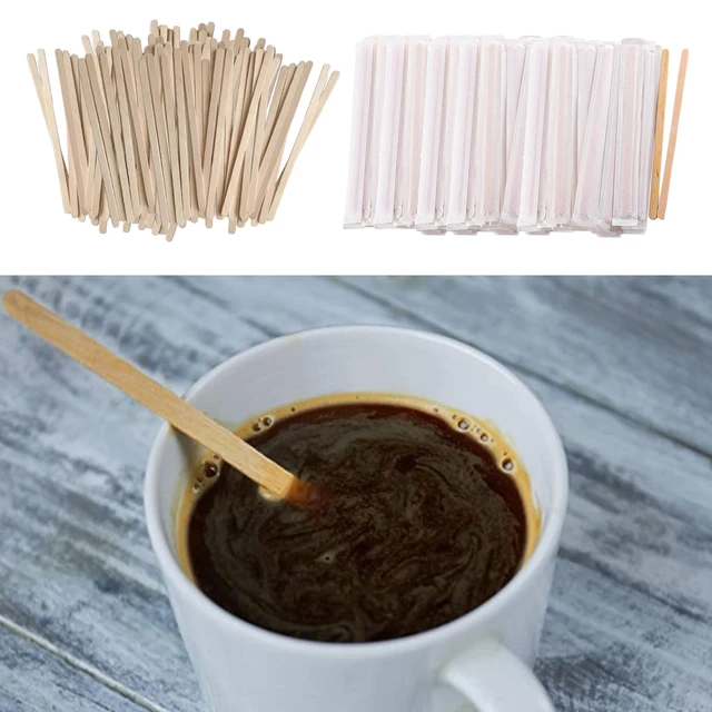 5.5 Inch Wooden Coffee Stirrers - Wood Stir Sticks