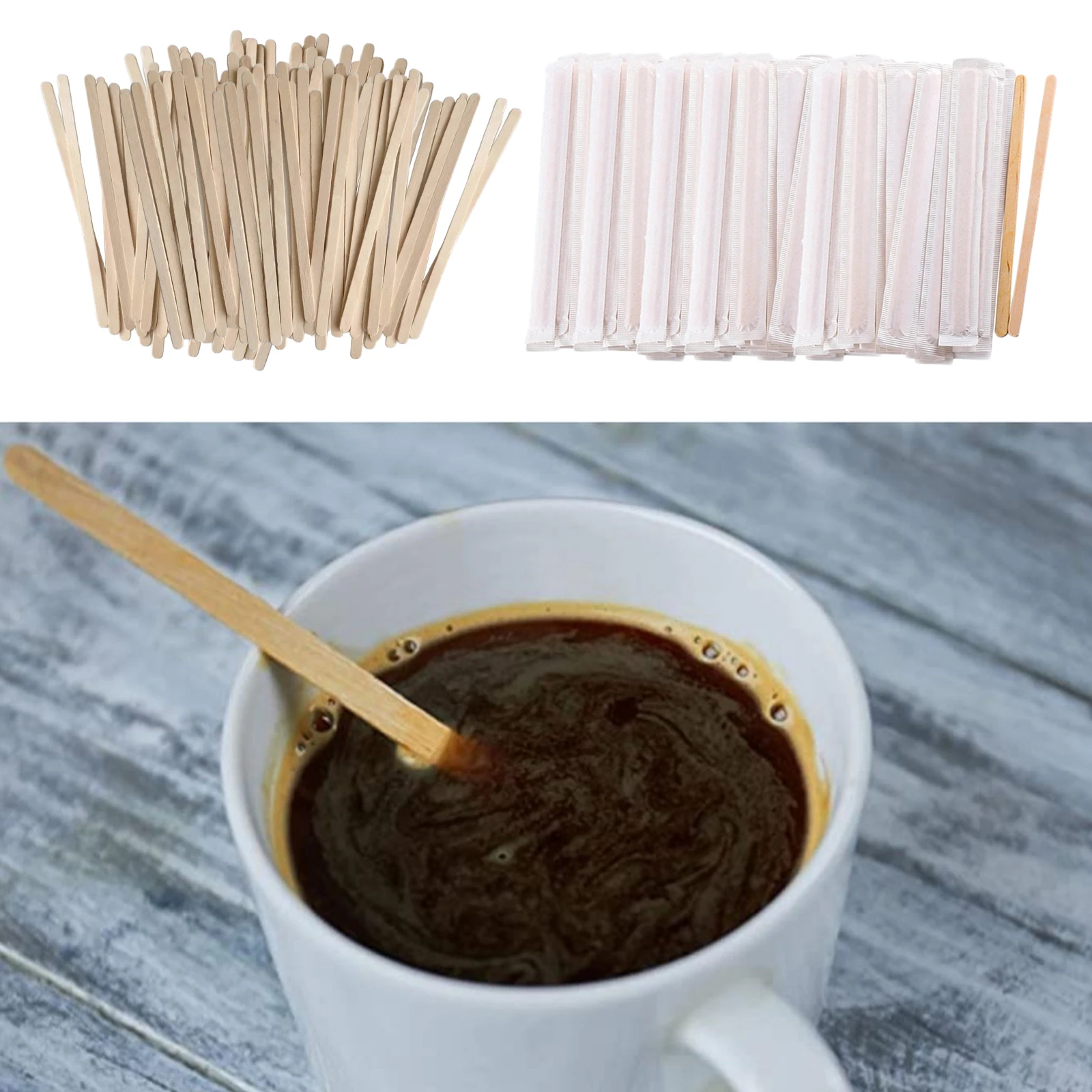 500pcs Wooden Coffee Tea Stirrers Craft Sticks Hot Corn Stick 5.5inch ,  Well Sealed - AliExpress