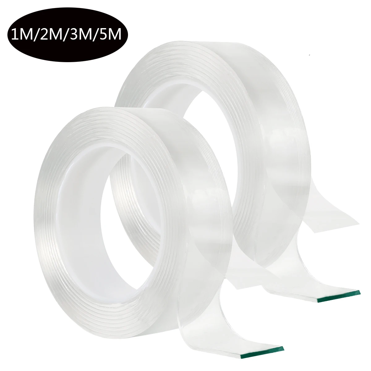 1/2/3/5m Removable And Reusable Double Sided Adhesive Nano Strong Traceless Tape Washable Transparent Anti Slip | Обустройство дома