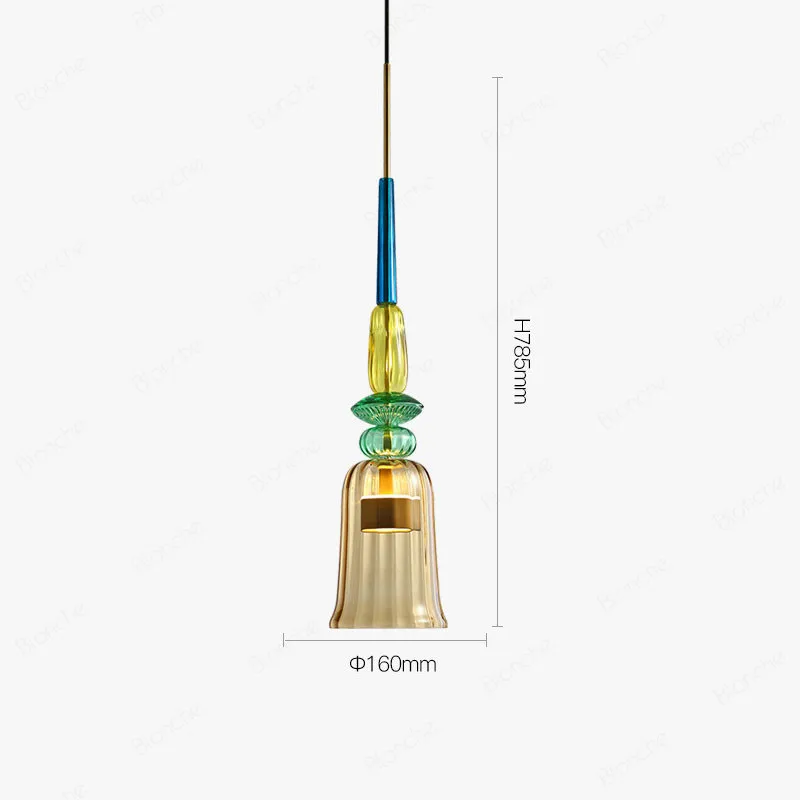 Nordic Stained Glass Pendant Light Macarons Hang Lamp Dining Room Bedroom Minimalist Luminaire Modern Cute Candy Light Fixture - Body Color: B