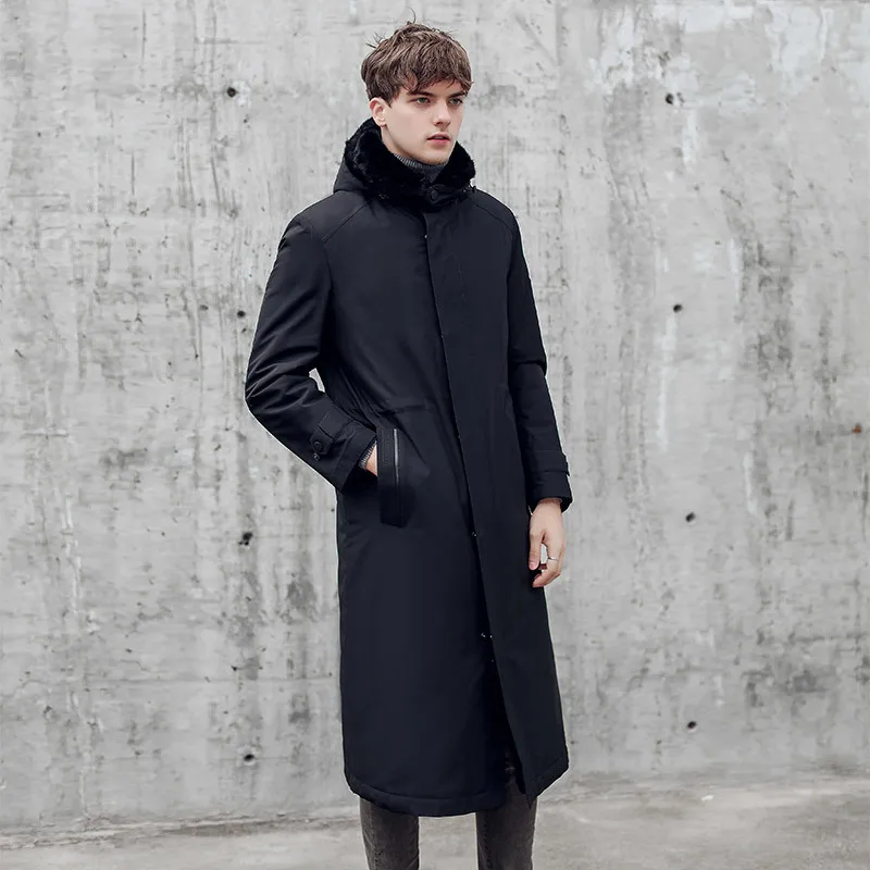 

Real Natural Mink Fur Coat Winter Men Goose Down Jacket Warm Parkas Plus Size Jackets Casaco 18026 YY1087